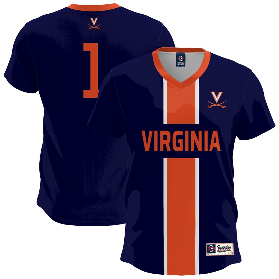 Men's GameDay Greats  Navy Virginia Cavaliers Lightweight Soccer Fashion Jersey - Jersey