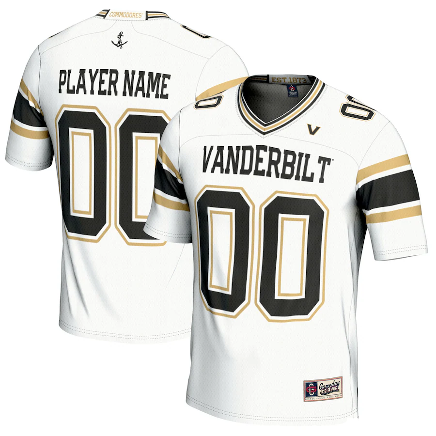 Vanderbilt Commodores GameDay Greats NIL Pick-A-Player Football Jersey - White - Jersey