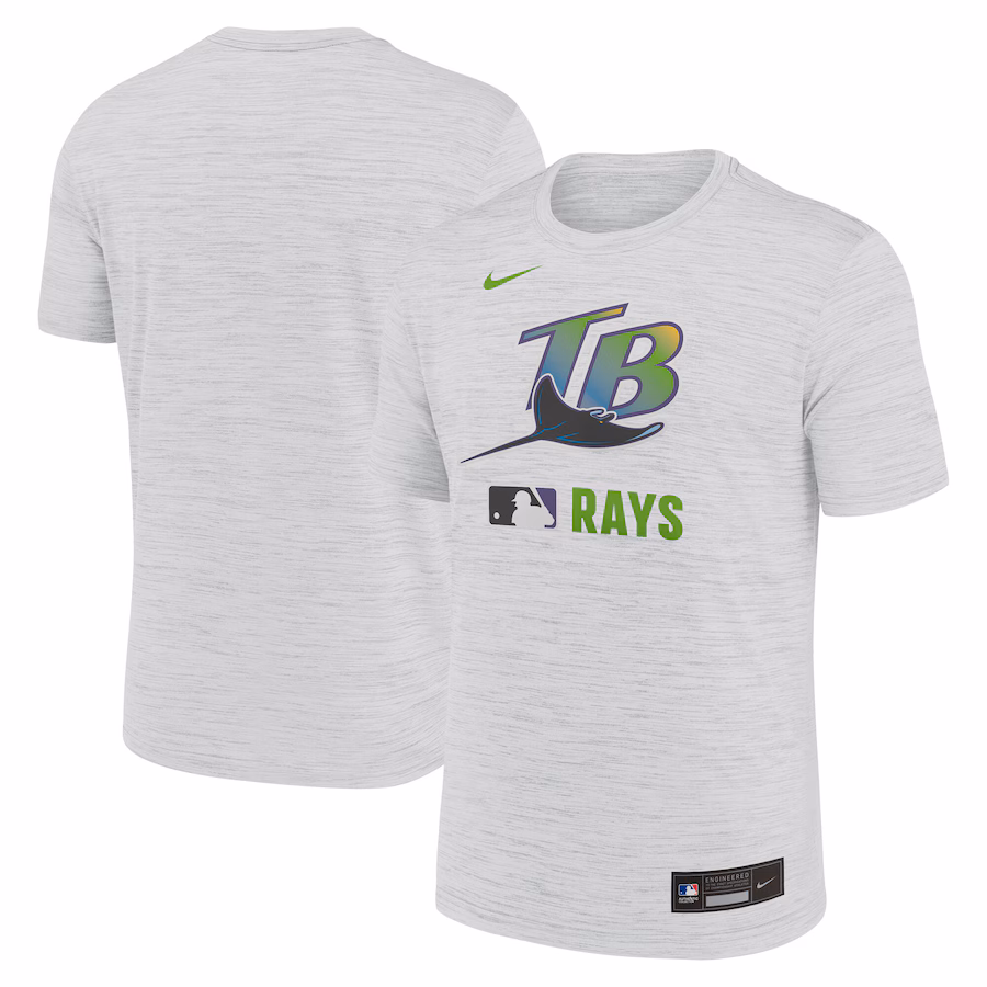 Men's Tampa Bay Rays Nike White Authentic Collection Velocity Performance Practice T-Shirt - Jersey