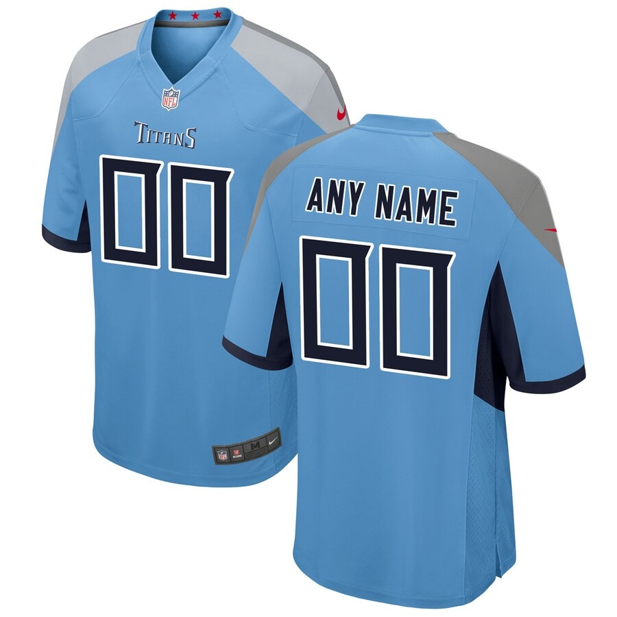 Youth Tennessee Titans Nike Light Blue Alternate Custom Game Jersey - Jersey