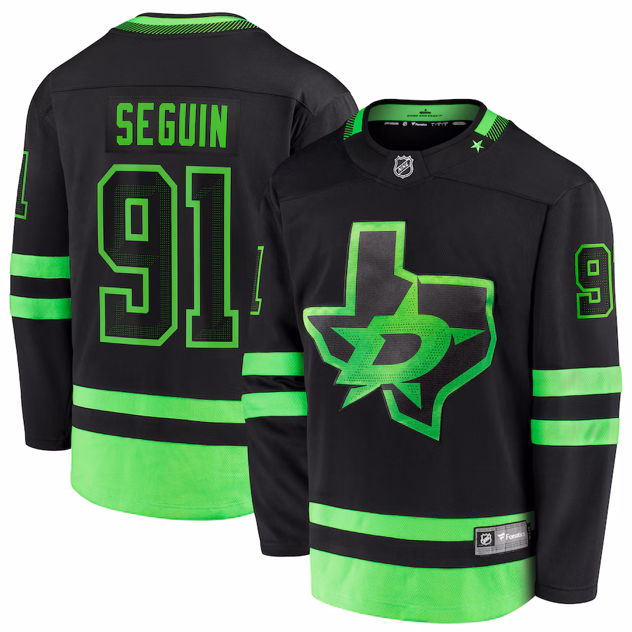 Men's Dallas Stars Tyler Seguin Fanatics Black 2020/21 Alternate Premier Breakaway Player Jersey - Jersey