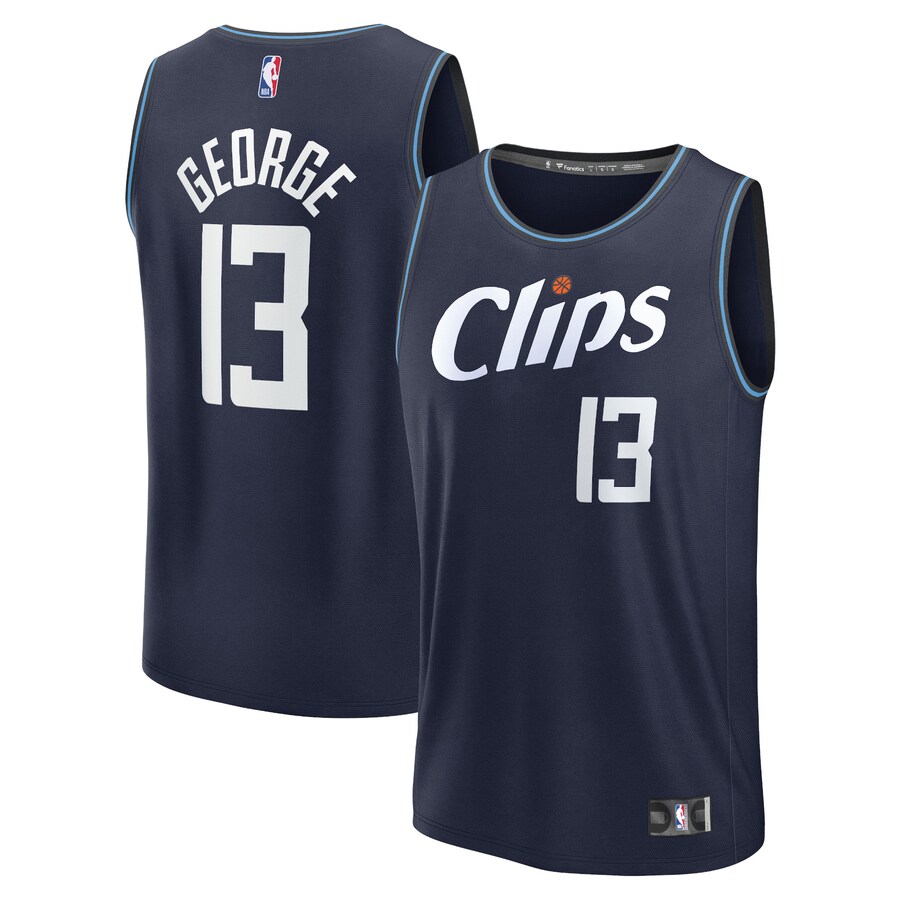 Youth LA Clippers Paul George Fanatics Navy Fast Break Jersey - City Edition - Jersey