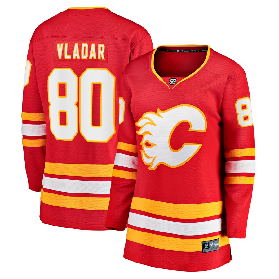 Women's Calgary Flames Daniel Vladar Fanatics Branded Red Home Breakaway Player Jersey - Jersey