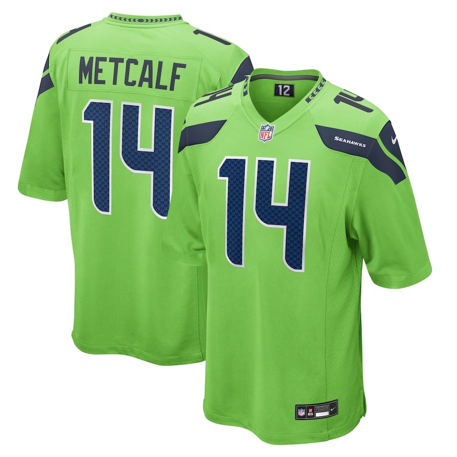 Men's Seattle Seahawks DK Metcalf Nike Neon Green  Game Jersey - Jersey