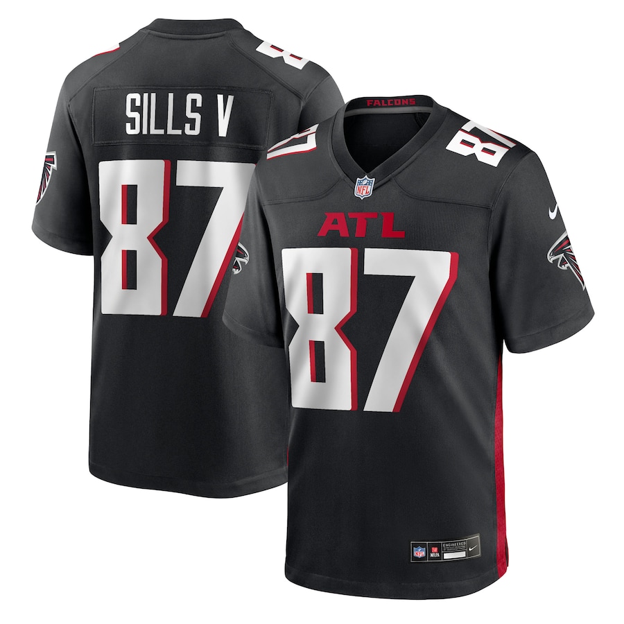Men's Atlanta Falcons David Sills V Nike Black Team Game Jersey - Jersey