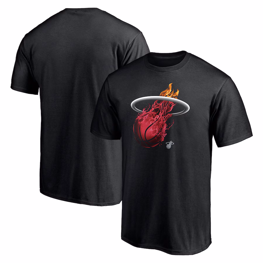 Men's Miami Heat  Black Midnight Mascot T-Shirt - Jersey