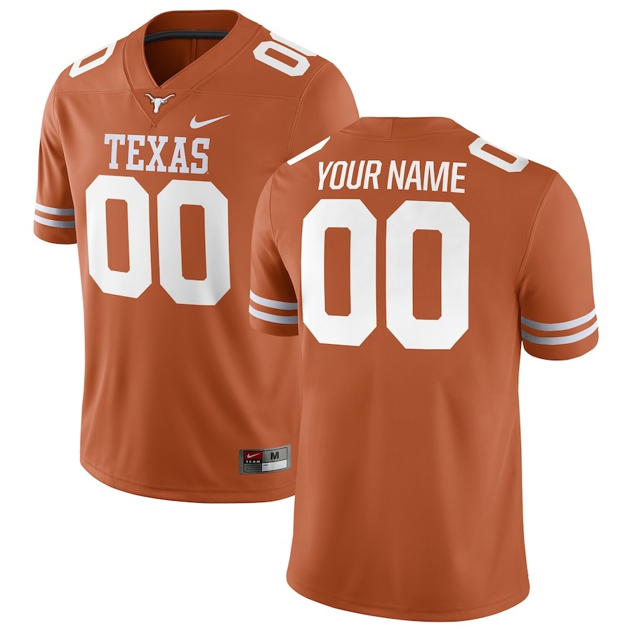Texas Longhorns Nike Football Custom Game Jersey - Texas Orange - Jersey