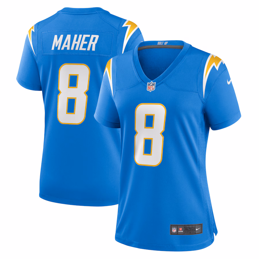 Women's Los Angeles Chargers Brett Maher Nike  Powder Blue Team Game Jersey - Jersey
