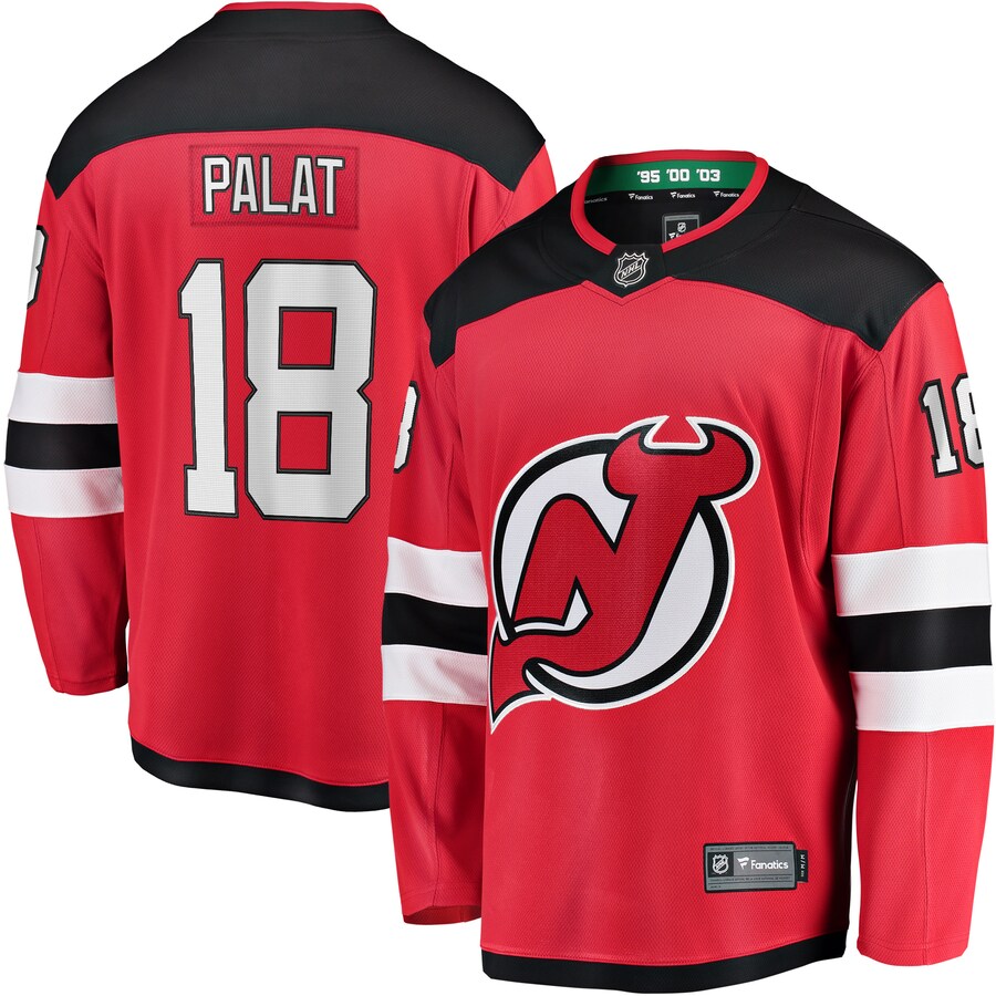 Men's New Jersey Devils Ondrej Palat Fanatics Branded Red Home Breakaway Player Jersey - Jersey