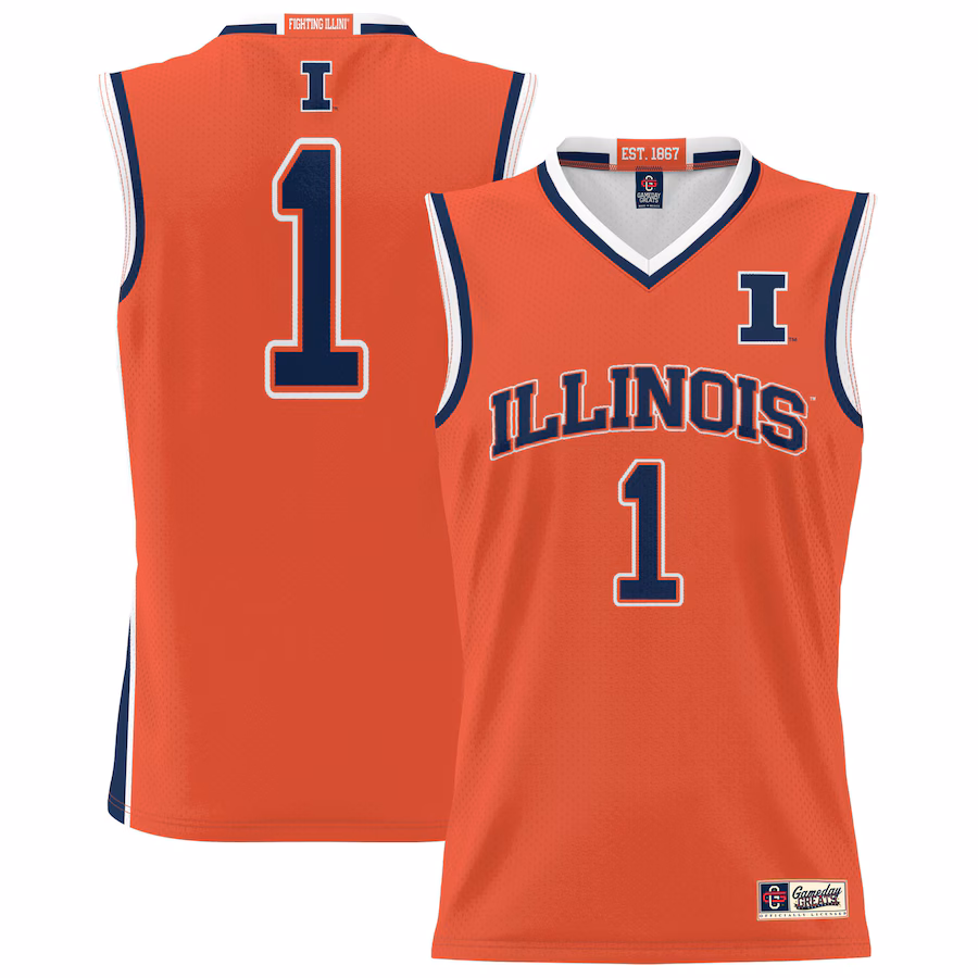 Youth GameDay Greats #1 Orange Illinois Fighting Illini Lightweight Basketball Jersey - Jersey