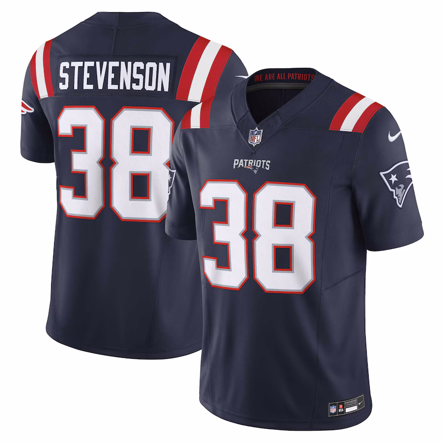 Men's New England Patriots Rhamondre Stevenson Nike Navy Vapor F.U.S.E. Limited Jersey - Jersey