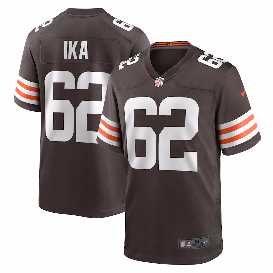 Men's Cleveland Browns Siaki Ika Nike  Brown Team Game Jersey - Jersey