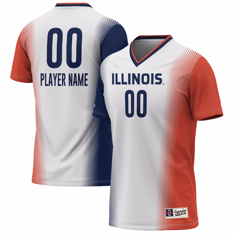Illinois Fighting Illini GameDay Greats Unisex Pick-A-Player NIL Lightweight Soccer Jersey - White - Jersey