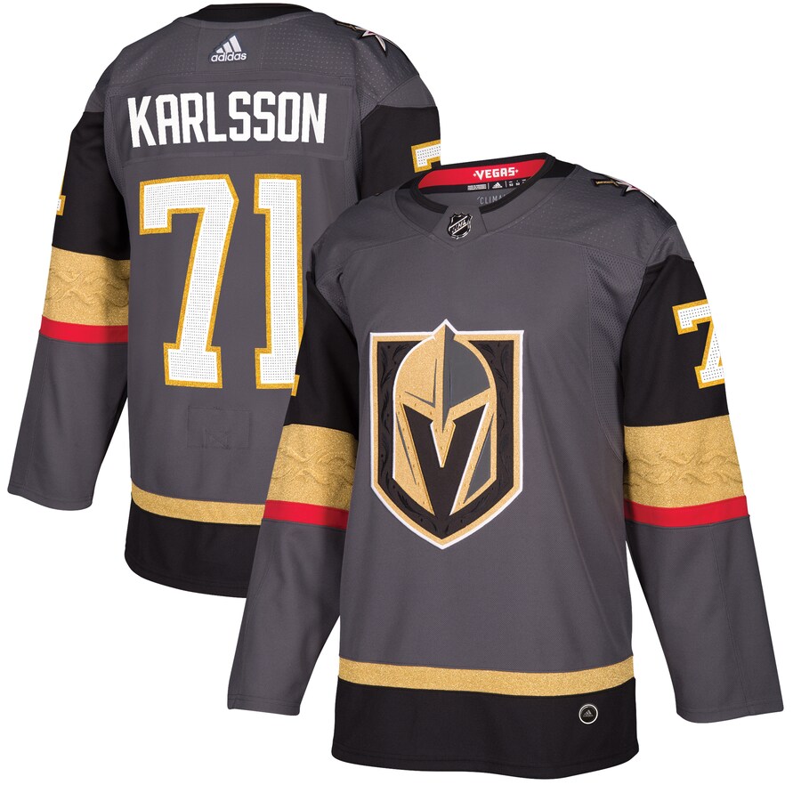Men's Vegas Golden Knights William Karlsson adidas Gray Alternate Authentic Player Jersey - Jersey