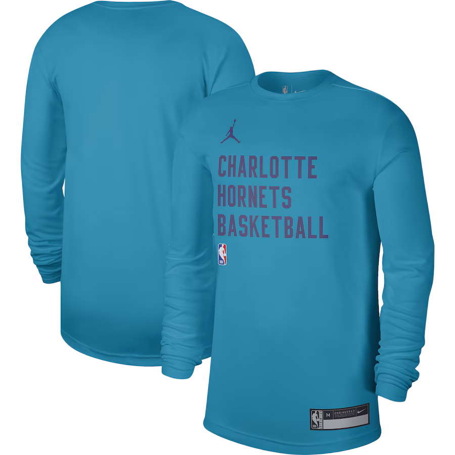 Unisex Charlotte Hornets Jordan Brand Teal 2023/24 Legend On-Court Practice Long Sleeve T-Shirt - Jersey