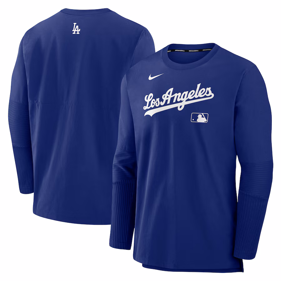 Men's Los Angeles Dodgers Nike Royal/ Authentic Collection Player Lightweight Performance Long Sleeve Top - Jersey