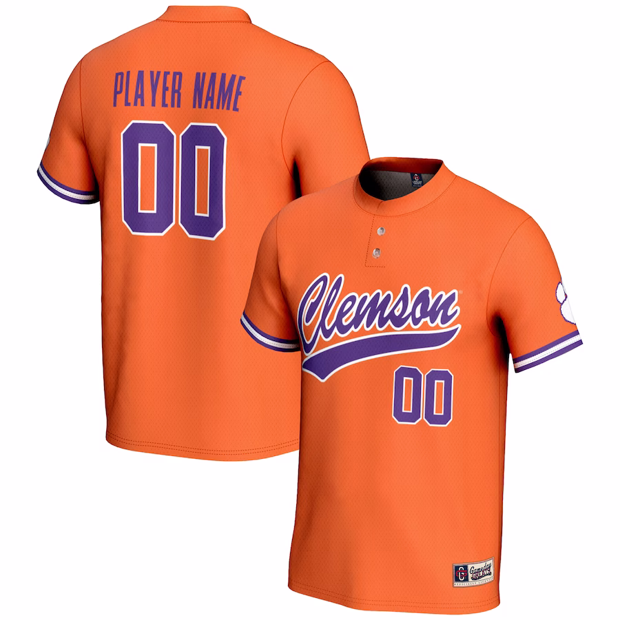 Clemson Tigers GameDay Greats Unisex NIL Pick-A-Player Lightweight Softball Jersey - Orange - Jersey