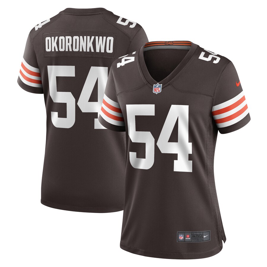 Women's Cleveland Browns Ogbonnia Okoronkwo Nike Brown Game Player Jersey - Jersey