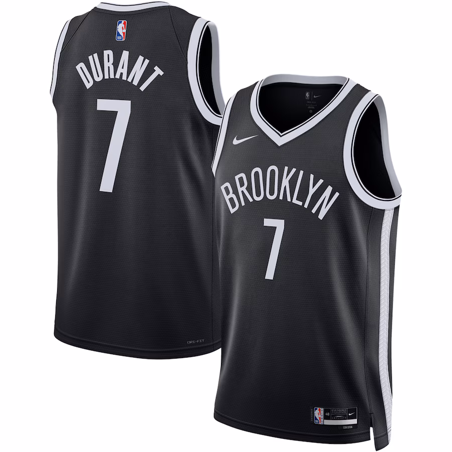 Unisex Brooklyn Nets Kevin Durant Nike Black Swingman Jersey - Icon Edition - Jersey