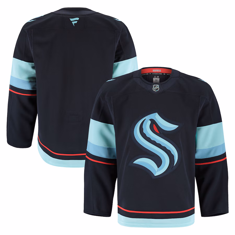 Men's Seattle Kraken Fanatics Deep Sea Blue Home Authentic Pro Jersey - Jersey