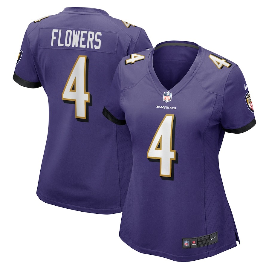 Women's Baltimore Ravens Zay Flowers Nike Purple Team Game Jersey - Jersey
