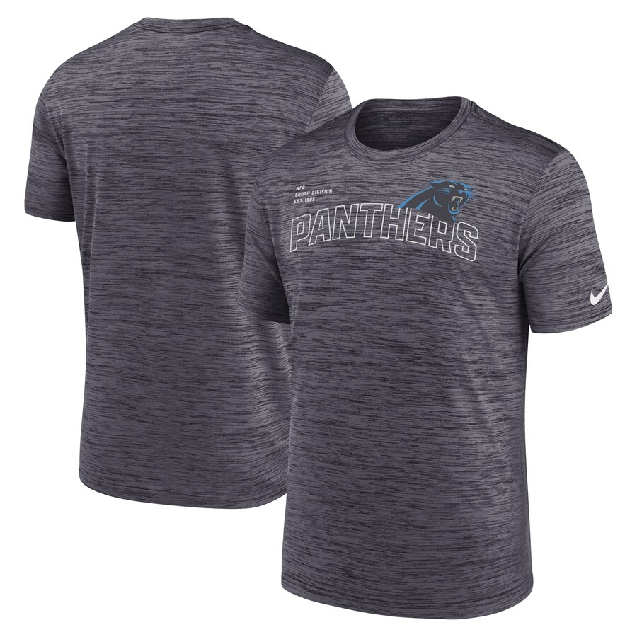 Men's Carolina Panthers  Nike Black Velocity Arch Performance T-Shirt - Jersey