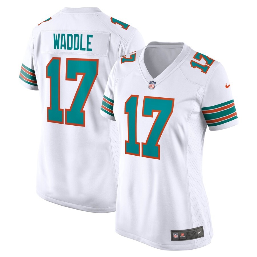 Women's Miami Dolphins Jaylen Waddle Nike White Game Jersey - Jersey
