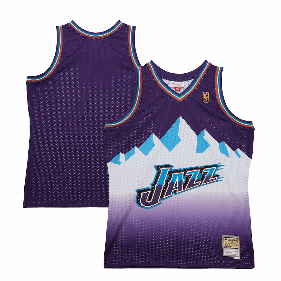 Men's Utah Jazz  Mitchell & Ness Purple 1996-97 Hardwood Classics Swingman Jersey - Jersey
