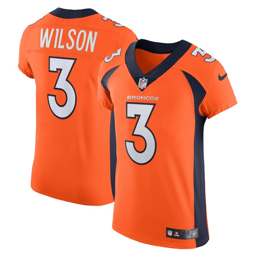 Men's Denver Broncos Russell Wilson Nike Orange Vapor Elite Jersey - Jersey