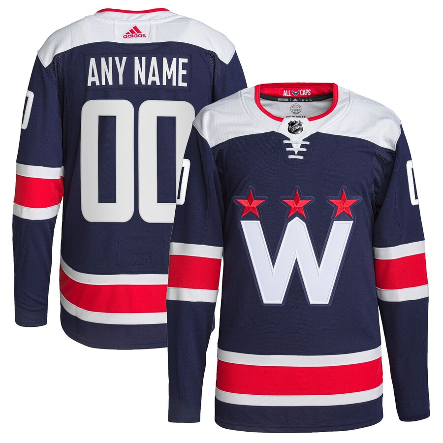 Men's Washington Capitals adidas Navy Alternate Authentic Pro Custom Jersey - Jersey