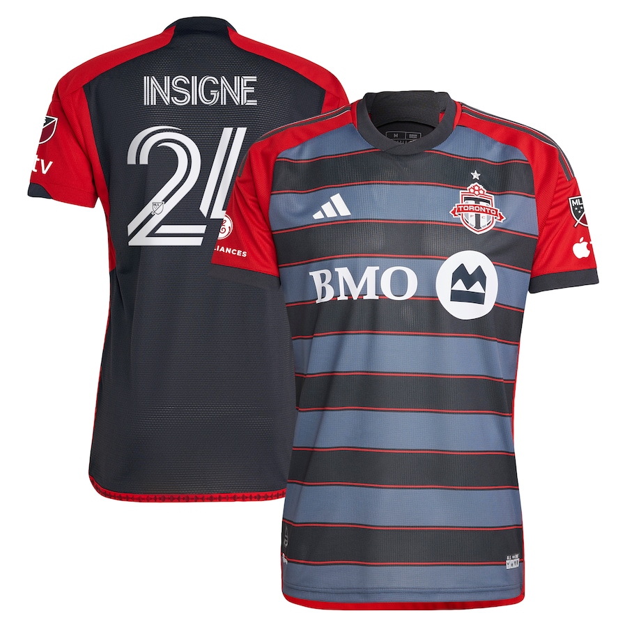 Men's Toronto FC Lorenzo Insigne adidas Gray 2023 Club Kit Authentic Player Jersey - Jersey