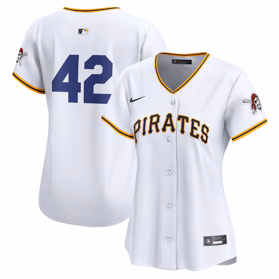 Women's Pittsburgh Pirates  Nike White 2024 Jackie Robinson Day Home Limited Jersey - Jersey