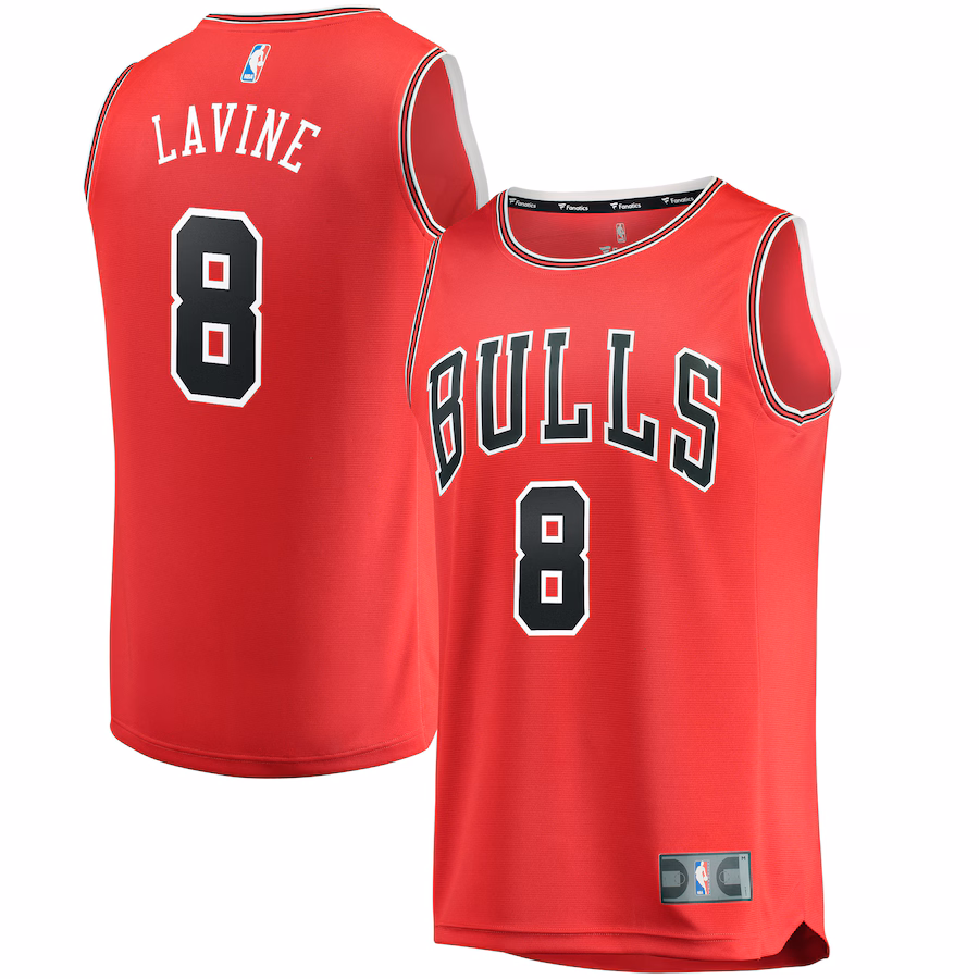 Men's Chicago Bulls Zach LaVine Fanatics Red Fast Break Replica Jersey - Icon Edition - Jersey
