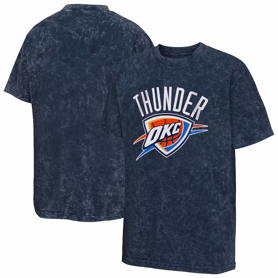 Youth Oklahoma City Thunder  Navy Rugged Defense T-Shirt - Jersey