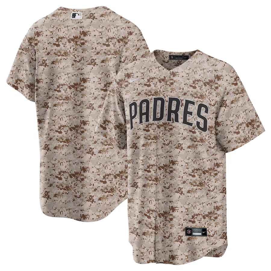 Men's San Diego Padres Nike Camo USMC Alternate Replica Team Jersey - Jersey