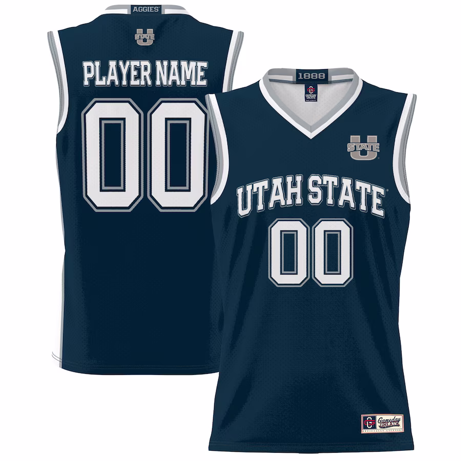 Utah State Aggies GameDay Greats Youth NIL Pick-A-Player Lightweight Women's Basketball Jersey - Navy - Jersey