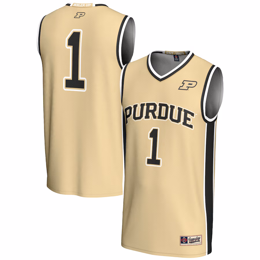 Male GameDay Greats #1  Gold Purdue Boilermakers  Lightweight Basketball Jersey - Jersey