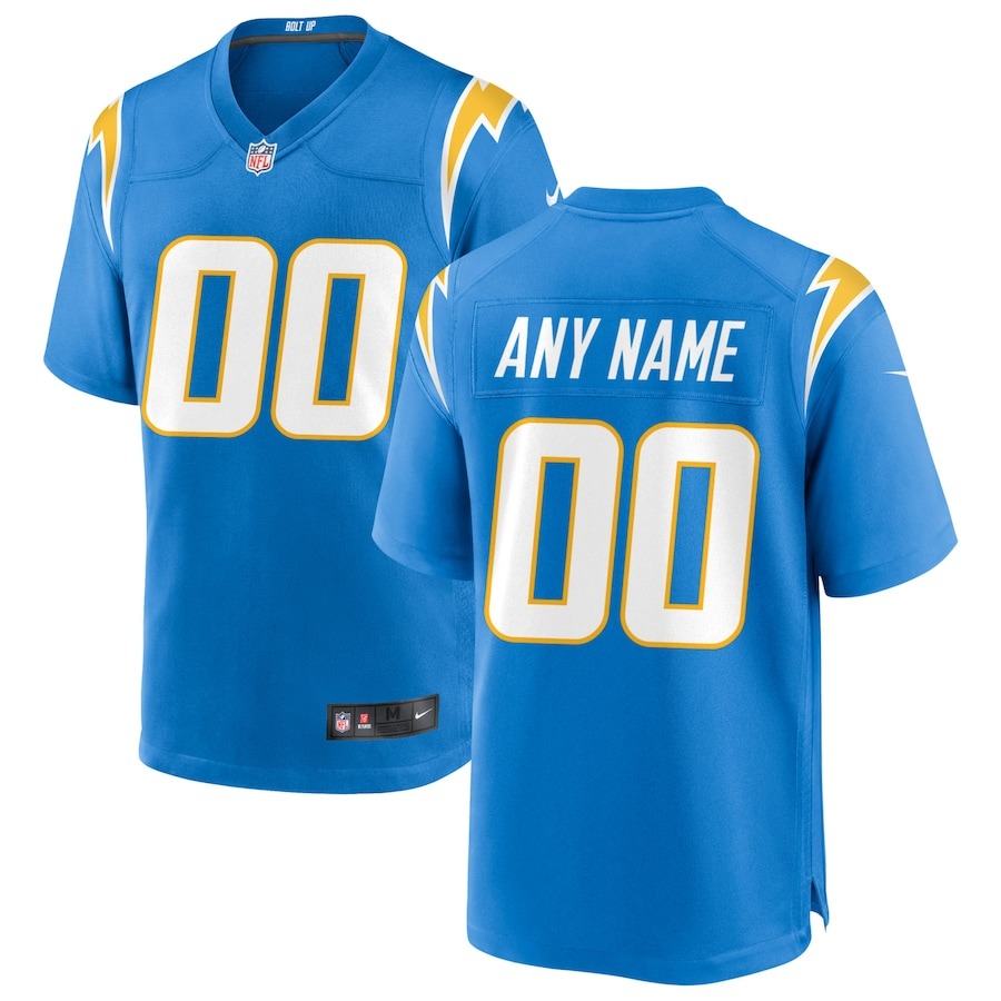 Men's Los Angeles Chargers Nike Powder Blue Custom Game Jersey - Jersey