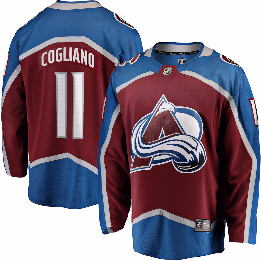 Men's Colorado Avalanche Andrew Cogliano Fanatics Burgundy Home Breakaway Jersey - Jersey
