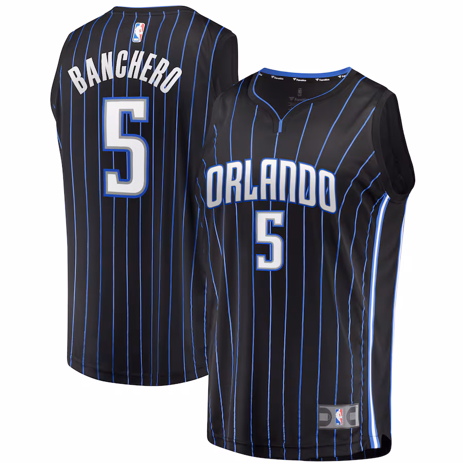 Men's Orlando Magic Paolo Banchero Fanatics Black Fast Break Replica Player Jersey - Icon Edition - Jersey