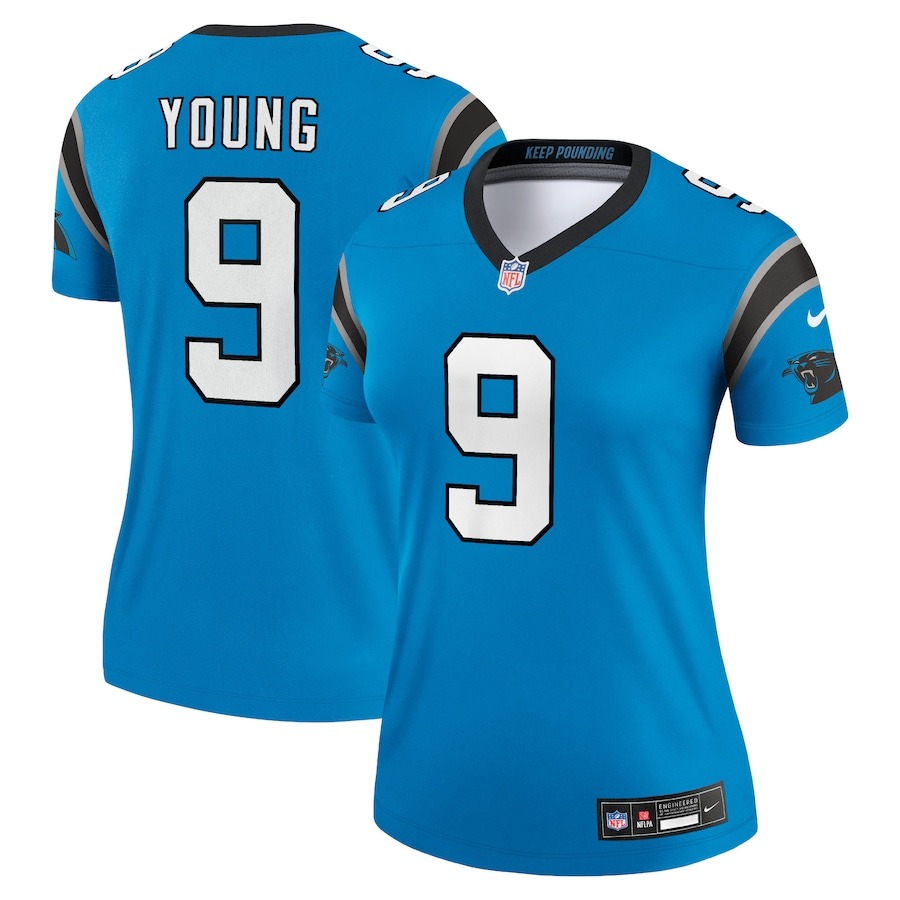 Women's Carolina Panthers Bryce Young Nike Blue  Legend Jersey - Jersey