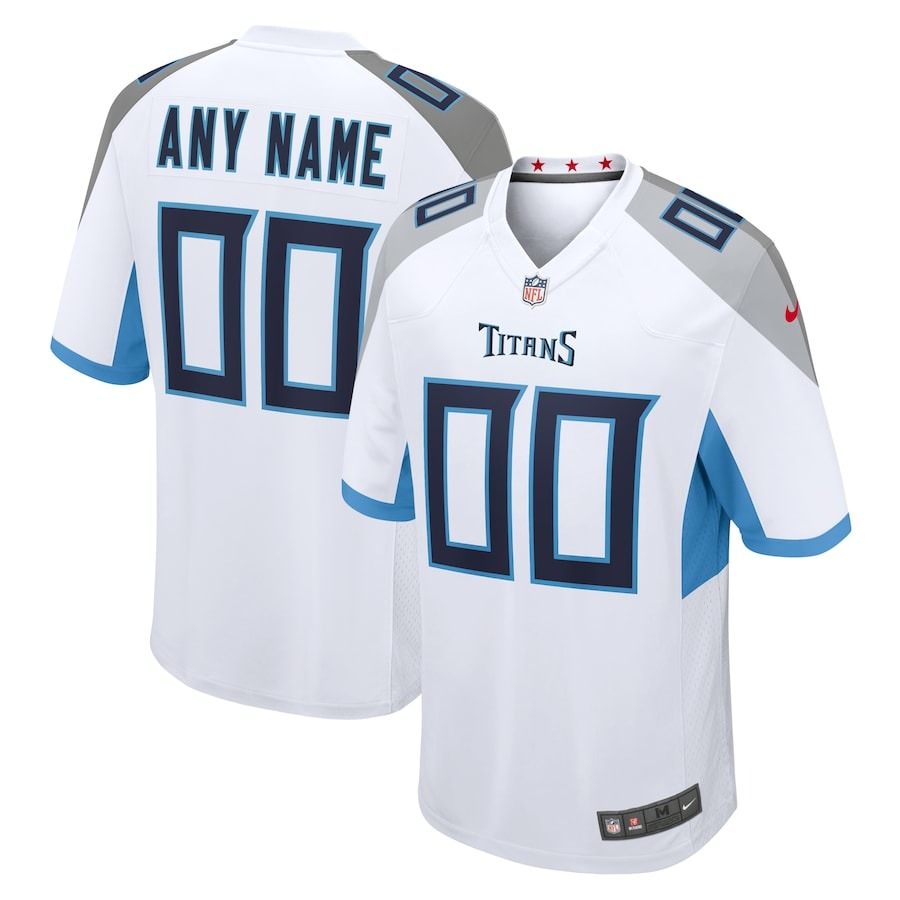 Men's Tennessee Titans Nike White Custom Game Jersey - Jersey