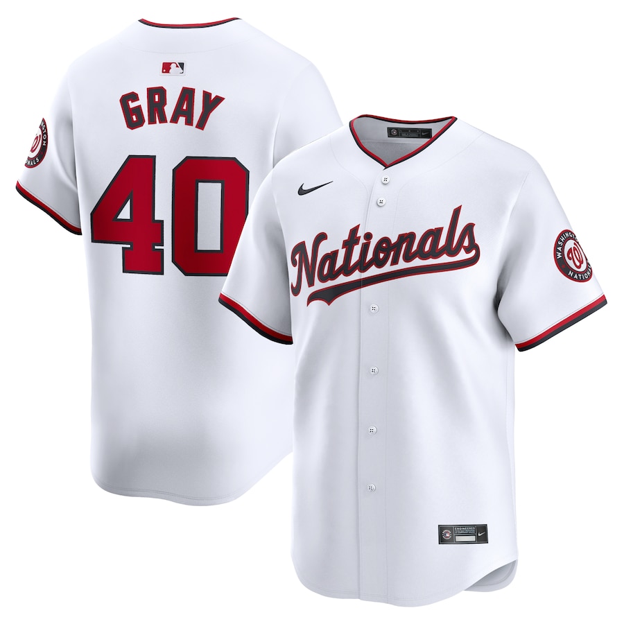 Men's Washington Nationals Josiah Gray Nike White Home Limited Player Jersey - Jersey