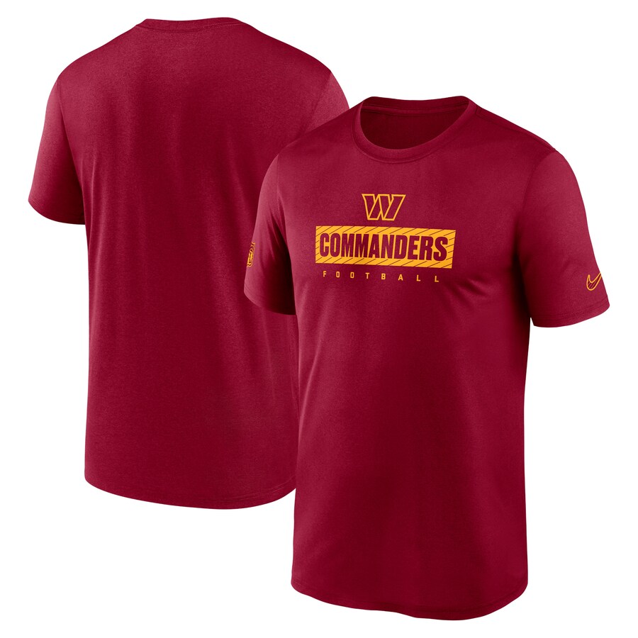 Men's Washington Commanders Nike Burgundy Sideline Legend Performance T-Shirt - Jersey