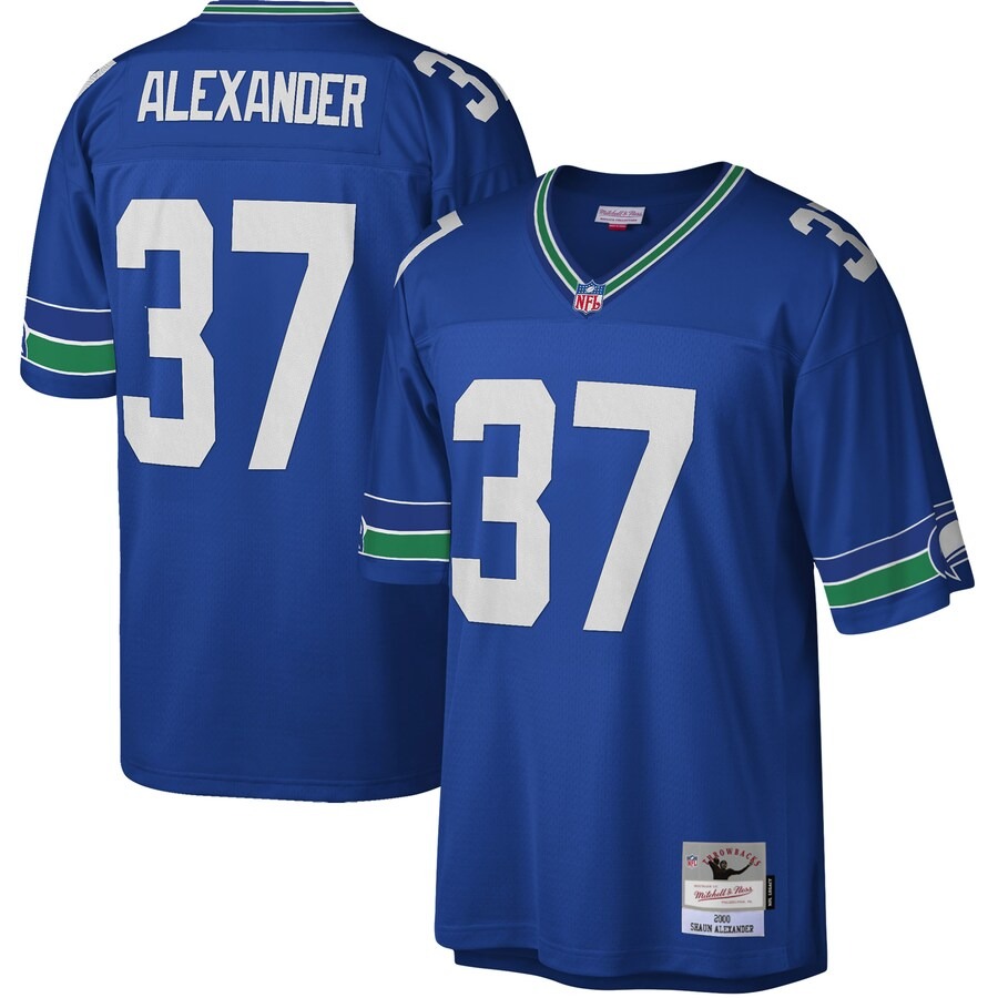 Men's Seattle Seahawks Shaun Alexander Mitchell & Ness Royal Legacy Replica Jersey - Jersey