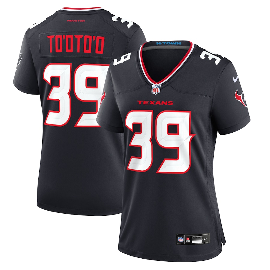 Women's Houston Texans Henry To'oto'o Nike Navy Team Game Jersey - Jersey