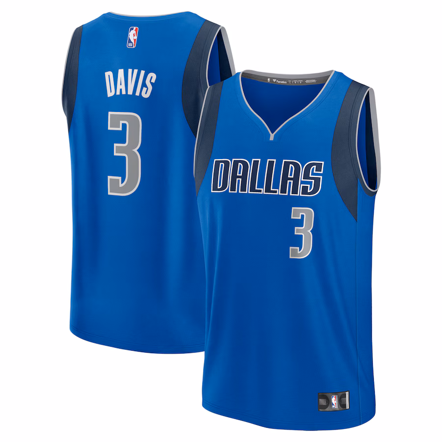 Youth Dallas Mavericks Anthony Davis Fanatics Royal Fast Break Replica Player Jersey - Jersey