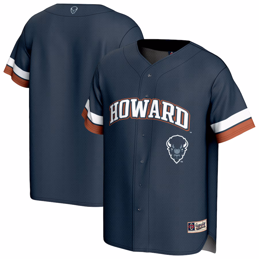 Youth GameDay Greats Navy Howard Bison Spirit Baseball Jersey - Jersey