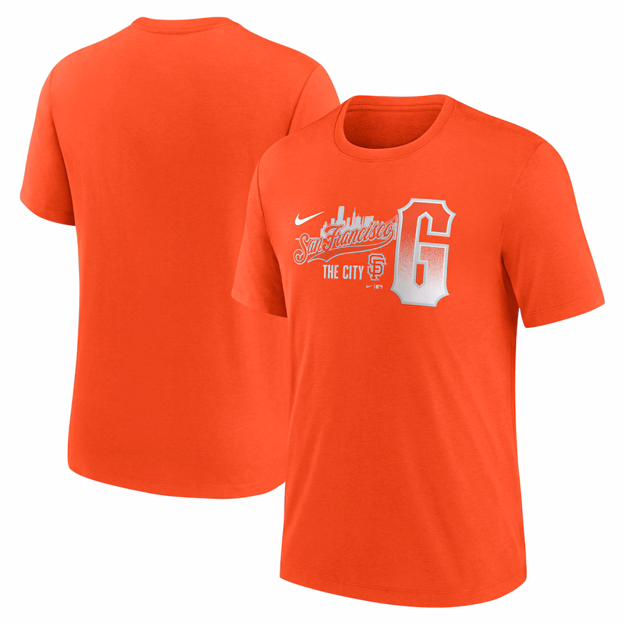 Men's San Francisco Giants Nike Orange City Connect Tri-Blend T-Shirt - Jersey