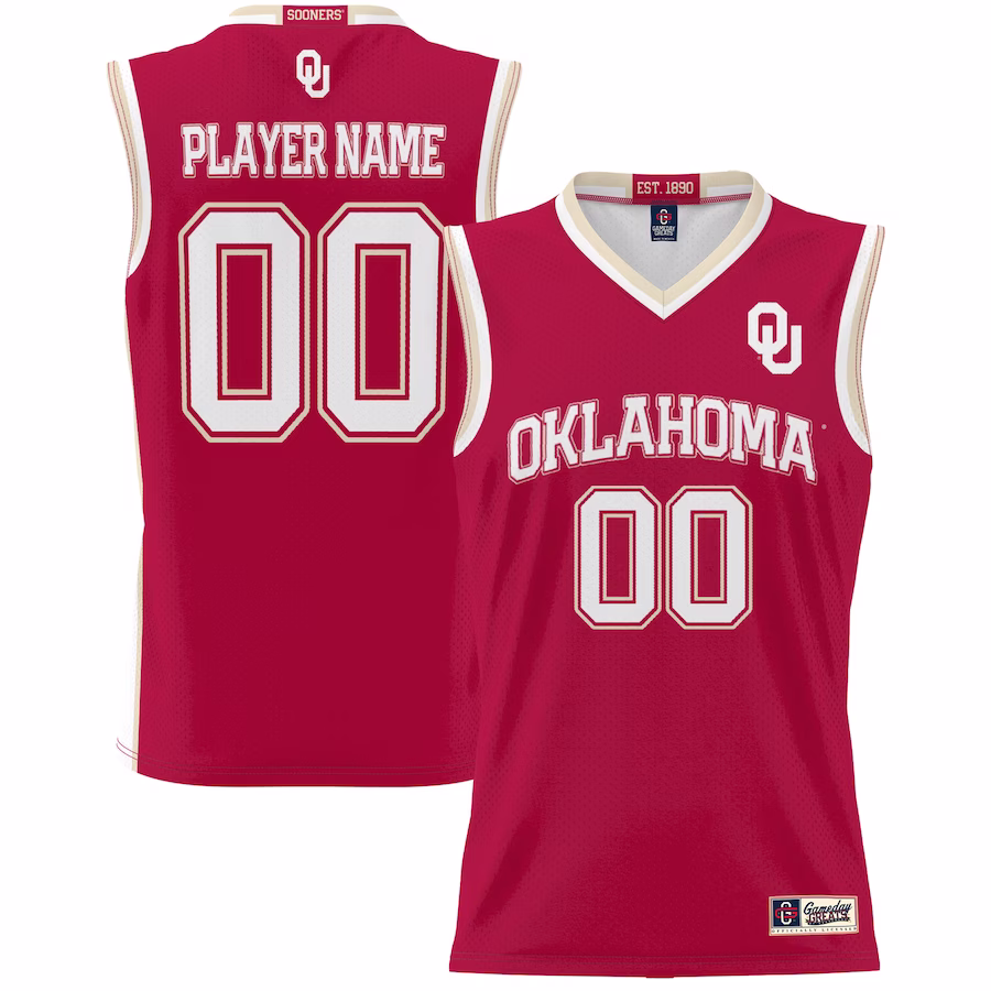 Oklahoma Sooners GameDay Greats Youth NIL Pick-A-Player Lightweight Basketball Jersey - Red - Jersey